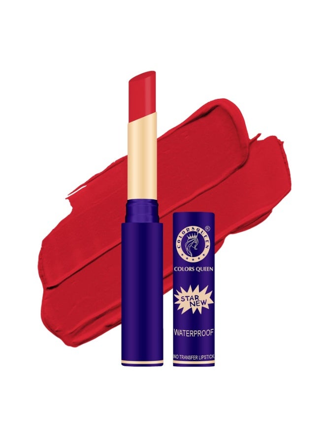 Colors Queen Queen Lips Matte Lipstick | Long Lasting Lipstick Waterproof Highly Pigmented with Smooth Application | Smudge Proof Lipstick for Women (23 - Hot Red) - Image 1